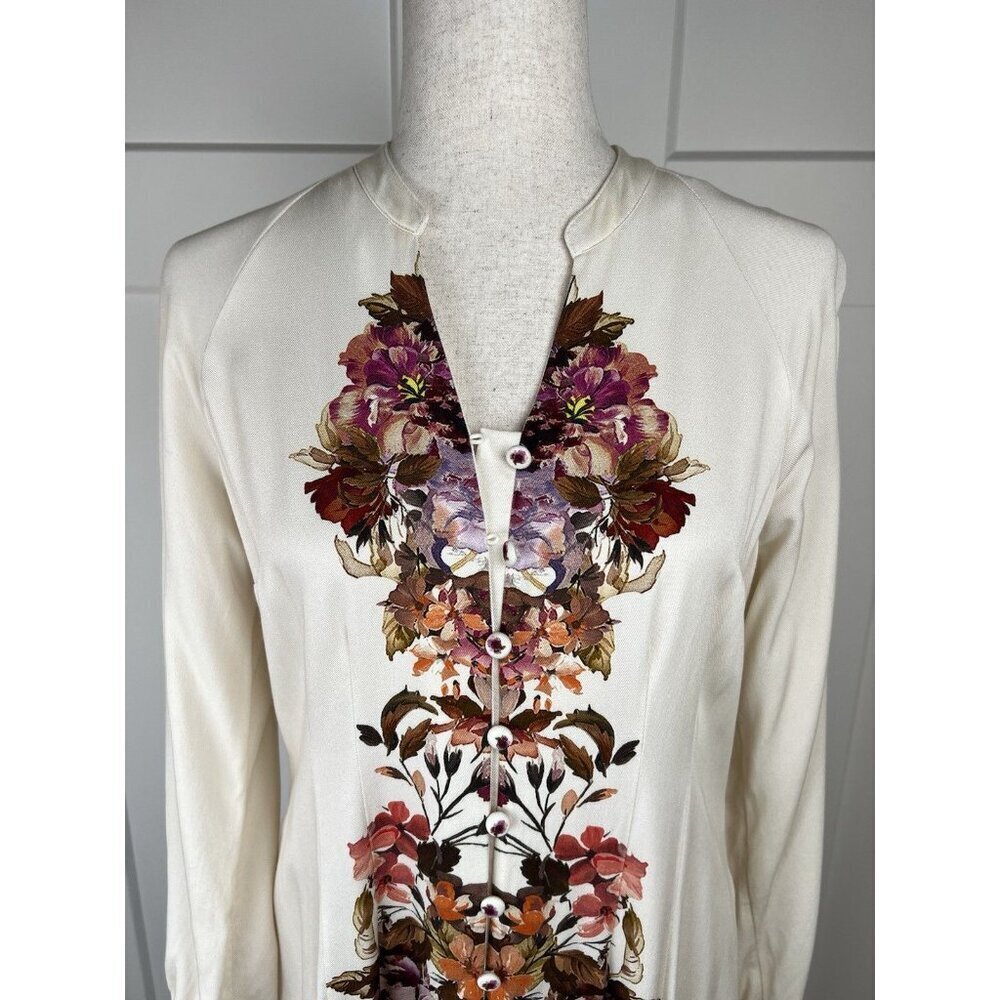 Soft Surroundings Paulette Maxi Dress Long Sleeve Floral Button Front Boho PS - Picture 2 of 12